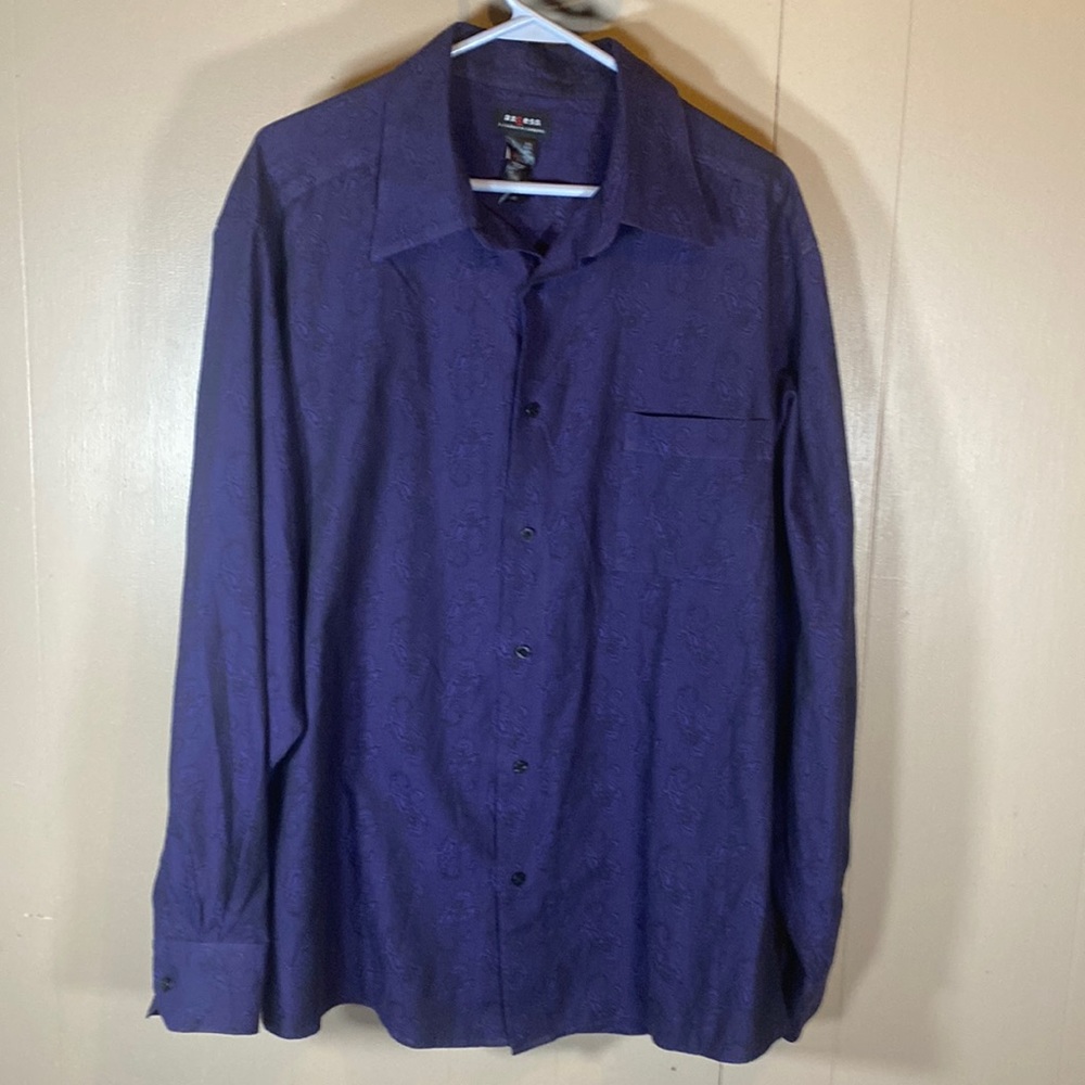 Axcess 2XL Indigo Paisley Shirt